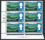 1966 Landscapes 6d (Ord) No Dot Cylinder With 2 Varieties - MNH