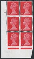 Pre-decimal Machin 4d Vermilion PVA CB Head Perf A B Cylinder 17 Dot - MNH