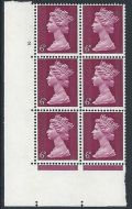 Pre-decimal Machin 6d PVA 2B Head A perf A Cylinder 2 No Dot - MNH