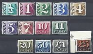 Sg D77 - D89 1970 Decimal Full set of Postage Dues UNMOUNTED MINT/MNH