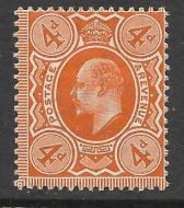 Sg 286 M27(2) 4d Deep Bright Orange Harrison perf 15x14 UNMOUNTED MINT