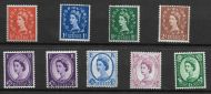 Wilding Violet 8mm Phosphor Upright set 9 UNMOUNTED MINT/MNH