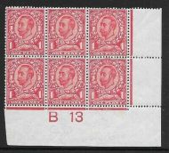 N12(1) 1d Scarlet Downey Head Control B 13 Perf 2 UNMOUNTED MINT MNH