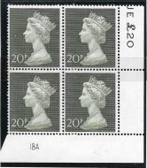 1970 20p Decimal Machin Cylinder 18A UNMOUNTED MINT