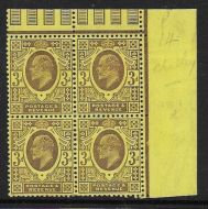 Sg 233 M20(3) 3d Dull Red Purple Lemon Chalky De La Rue UNMOUNTED MINT