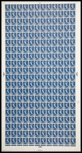 XS15 5d Scotland Regional Sheet 2x9.5mm Violet 2 no dot Full sheet U M