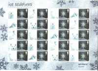 LS16 GB 2003 Ice Sculptures Smiler sheet UNMOUNTED MINT MNH