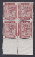 Sg166 1d Block of 4 bottom marginal I-C I-D JC-JD UNMOUNTED MINT