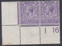 N22(-) 3d Deep Heliotrope I16 perf Wmk type II(2) mounted mint