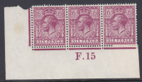 N26(-) 6d Deep bright reddish purple F15 imperf Wmk type II(2) mounted mint