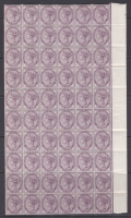 Sg172 1d lilac superb LH corner 1 4 sheet of 60 (READ DESC)  UNMOUNTED MINT