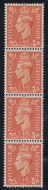 Q3 Sg503 d George VI Vertical Coil Strip UNMOUNTED MINT