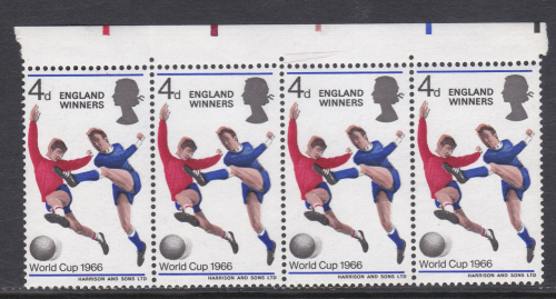 1966 England Winners - Colour shift of pink up  left detached head U M