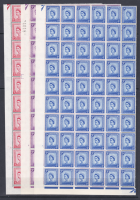 Isle of Man Cylinder Blocks in 1 4 sheets - set of 3 - 2d 3d 4d - U M