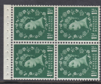 SB68 Wilding booklet pane Crowns Cream perf type I good perfs UNMOUNTED MNT MNH