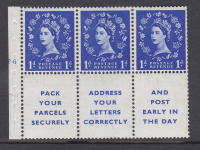 SB25 Wilding booklet pane Tudor perf type I Top Cyl F6 No Dot UNMOUNTED MNT