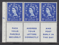 SB25 Wilding booklet pane Tudor perf type I Top Cyl F6 Dot UNMOUNTED MNT