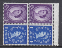 SB51 Wilding booklet pane Violet Phos S W right unlisted perf type AP2e U M