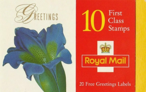 KX9 1996 Flowers Greetings Barcode Booklet - no Cylinder