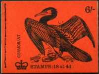 Sg QP52 6 - Cormorant birds series GPO Booklet with all panes U M