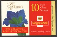 KX10 1997 Flowers Greetings Barcode Booklet - Cyl W6W6W10W5W5W8