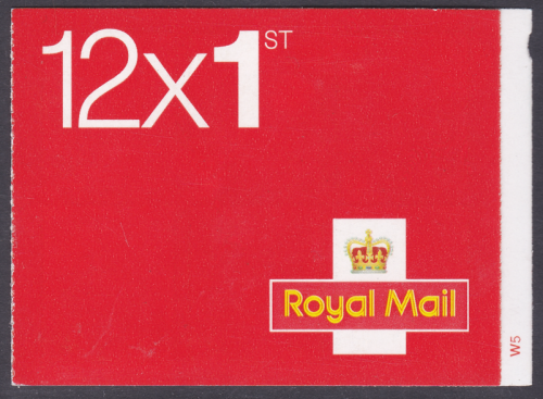 MF7 (M12L) 2013 12 x 1st class stamps barcode booklet - Self Adhesive - No Cyl