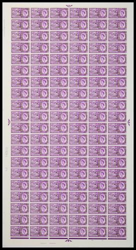 1963 Paris Postal Conference 6d full sheet cylinder 2A1B  UNMOUNTED MINT