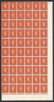 d Wilding Blue Phosphor on Cream Full Sheet - Cyl 1  Dot UNMOUNTED MINT