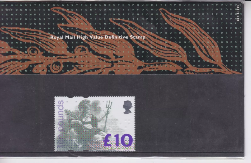 1993 10 Britannia High Value Definitive Pack no. 28 UNMOUNTED MINT