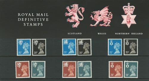 1990 Scotland Wales NI Regional Definitive Pack no.20 Presentation pack