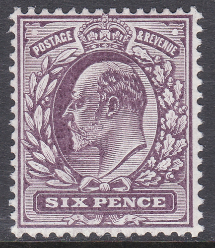 Edward VII M32(2) 6d Slate Purple Chalky De La Rue UNMOUNTED MINT MNH