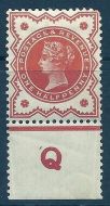 ½d Vermilion Control Q perf single MOUNTED MINT