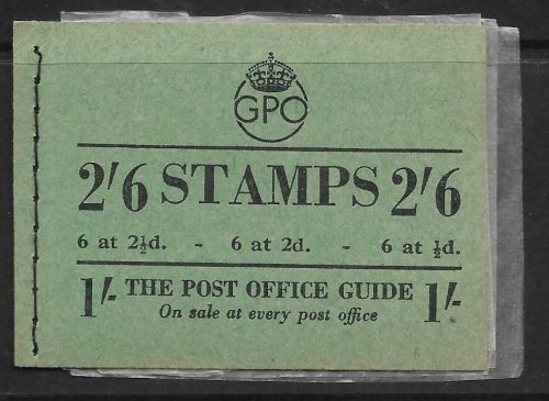 BD18 2 6 GPO GVI booklet Edition 83 - Sept 1950 Good perfs UNMOUNTED MINT