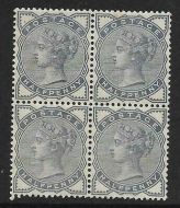 Sg 187 ½d Blue from Lilac  Green issue block of 4 UNMOUNTED MINT