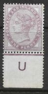 Sg 172 1d lilac control U perf single MOUNTED MINT MNH