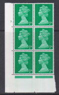 PVA 7d Pre-decimal Machin 2B head B perf A Cyl 3 Dot UNMOUNTED MINT