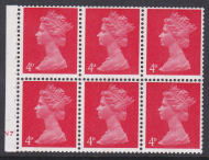 UB14 Pre-decimal Machin Booklet Pane Cyl N7 no Dot UNMOUNTED MINT MNH