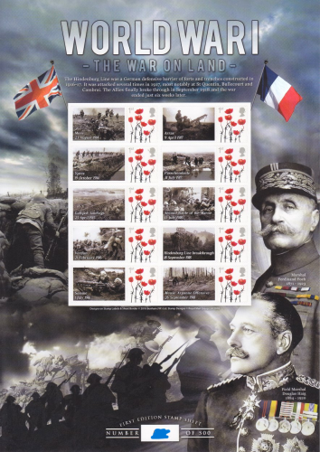 GB 2018 BC-512  World war 1 smiler sheet no. 275 UNMOUNTED MINT/MNH