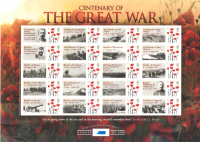 GB 2014 BC-436  The great war smiler sheet no. 392 UNMOUNTED MINT MNH