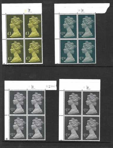 Sg1026-1033 set of 8 hi-value machin cylinder blocks scarce as set U M