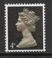 Sg 732Ev 4d Pre-decimal Machin GA missing phosphor - UNMOUNTED MINT MNH