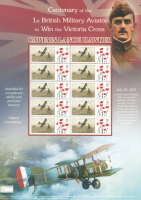 BC-474 GB 2015 Captain lanoe Hawker no. 126 Smiler Sheet  UNMOUNTED MINT