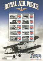 BC-156 GB 2008 Royal Air Force no. 1097  Smiler sheet UNMOUNTED MINT