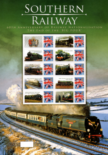 BC-114 GB 2007 Southern railway no. 378  Smiler sheet UNMOUNTED MINT