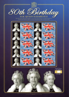 BC-81 GB 2006 Elizabeth 80th bday no. 376 Smiler sheet UNMOUNTED MINT