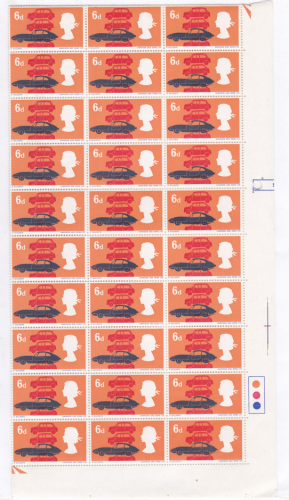 Sg 702c 1966 Technology 6d (Ord) - Listed Flaw - Broken D in LTD - U M -  sheet