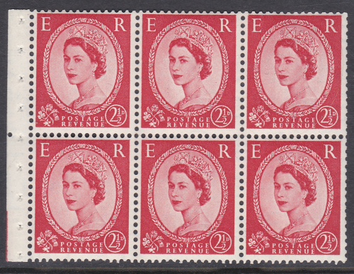 SB80 Wilding booklet pane Tudor Crown perf type Ie Middle UNMOUNTED MNT MNH