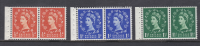 Tudor panes of 2 perf E set of 3 SB3 SB22 SB61 Unmounted mint