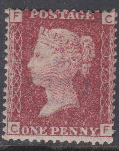 1d Penny Red Lettered C-F plate 174 UNMOUNTED MINT