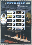 BC-360 2012 Titanic no. 275 Smiler Sheet  UNMOUNTED MINT